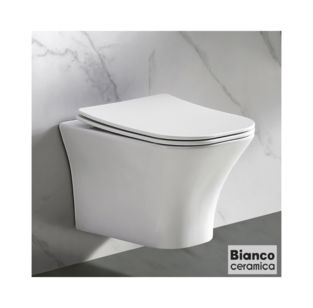 ΛΕΚΑΝΗ BIANCO CERAMICA DELIA RIMLESS ΚΡΕΜΑΣΤΗ DL11000SC-300 49εκ.